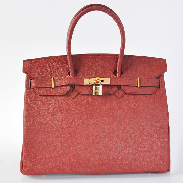 H35BJPRG Hermes Birkin 35CM pelle togo in rosso porpora con Go